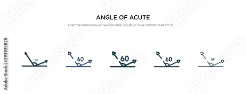 angle of acute icon in different style vector illustration. two colored and black angle of acute vector icons designed in filled  outline  line and stroke style can be used for web  mobile  ui