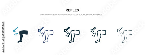 reflex icon in different style vector illustration. two colored and black reflex vector icons designed in filled, outline, line and stroke style can be used for web, mobile, ui