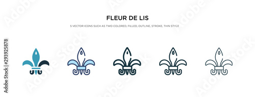 fleur de lis icon in different style vector illustration. two colored and black fleur de lis vector icons designed in filled, outline, line and stroke style can be used for web, mobile, ui