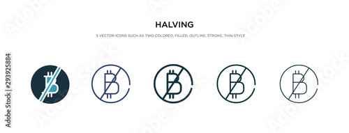 halving icon in different style vector illustration. two colored and black halving vector icons designed in filled, outline, line and stroke style can be used for web, mobile, ui