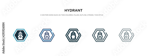 hydrant icon in different style vector illustration. two colored and black hydrant vector icons designed in filled, outline, line and stroke style can be used for web, mobile, ui