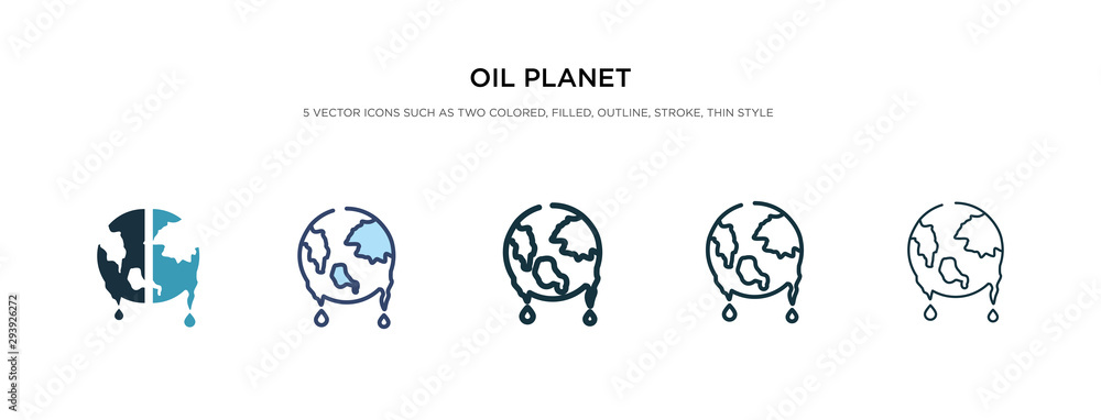 oil planet icon in different style vector illustration. two colored and black oil planet vector icons designed in filled, outline, line and stroke style can be used for web, mobile, ui oil planet icon in different style vector illustration. two colored and black oil planet vector icons designed in filled, outline, line and stroke style can be used for web, mobile, ui