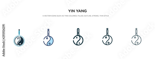 yin yang icon in different style vector illustration. two colored and black yin yang vector icons designed in filled, outline, line and stroke style can be used for web, mobile, ui
