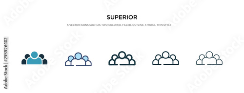superior icon in different style vector illustration. two colored and black superior vector icons designed in filled, outline, line and stroke style can be used for web, mobile, ui
