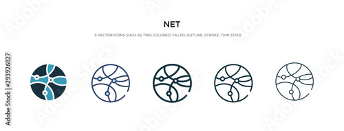 net icon in different style vector illustration. two colored and black net vector icons designed in filled, outline, line and stroke style can be used for web, mobile, ui