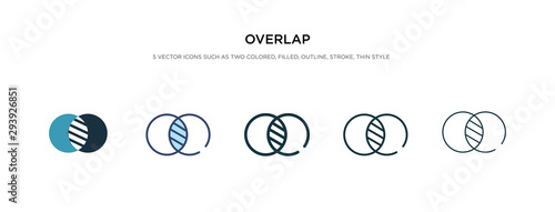 overlap icon in different style vector illustration. two colored and black overlap vector icons designed in filled, outline, line and stroke style can be used for web, mobile, ui