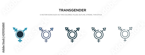 transgender icon in different style vector illustration. two colored and black transgender vector icons designed in filled, outline, line and stroke style can be used for web, mobile, ui