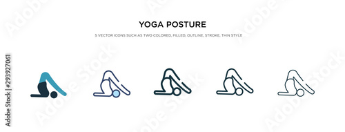 yoga posture icon in different style vector illustration. two colored and black yoga posture vector icons designed in filled, outline, line and stroke style can be used for web, mobile, ui