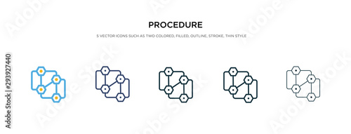 procedure icon in different style vector illustration. two colored and black procedure vector icons designed in filled, outline, line and stroke style can be used for web, mobile, ui