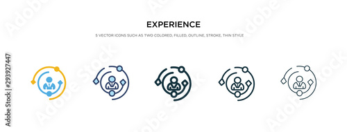 experience icon in different style vector illustration. two colored and black experience vector icons designed in filled, outline, line and stroke style can be used for web, mobile, ui photo