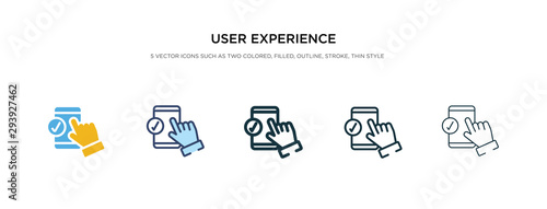 user experience icon in different style vector illustration. two colored and black user experience vector icons designed in filled, outline, line and stroke style can be used for web, mobile, ui