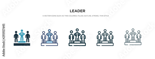 leader icon in different style vector illustration. two colored and black leader vector icons designed in filled, outline, line and stroke style can be used for web, mobile, ui