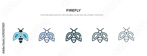 firefly icon in different style vector illustration. two colored and black firefly vector icons designed in filled, outline, line and stroke style can be used for web, mobile, ui