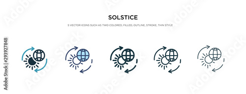 solstice icon in different style vector illustration. two colored and black solstice vector icons designed in filled, outline, line and stroke style can be used for web, mobile, ui