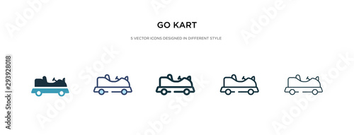go kart icon in different style vector illustration. two colored and black go kart vector icons designed in filled, outline, line and stroke style can be used for web, mobile, ui
