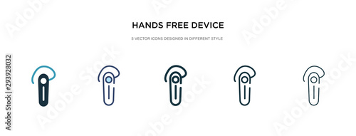 hands free device icon in different style vector illustration. two colored and black hands free device vector icons designed in filled, outline, line and stroke style can be used for web, mobile, ui