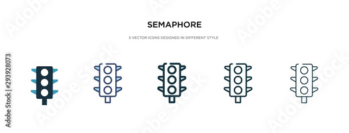 semaphore icon in different style vector illustration. two colored and black semaphore vector icons designed in filled, outline, line and stroke style can be used for web, mobile, ui photo