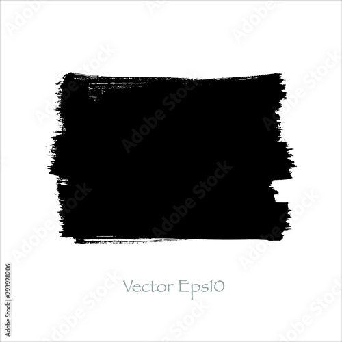 brush stroke black watercolor.Vector paint background.