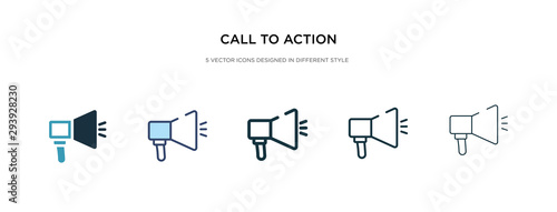 call to action icon in different style vector illustration. two colored and black call to action vector icons designed in filled, outline, line and stroke style can be used for web, mobile, ui