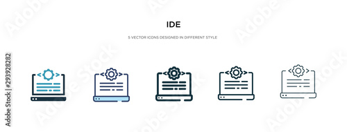 ide icon in different style vector illustration. two colored and black ide vector icons designed in filled, outline, line and stroke style can be used for web, mobile, ui photo