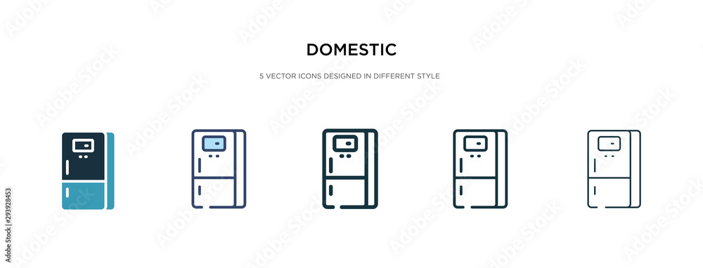 domestic icon in different style vector illustration. two colored and black domestic vector icons designed in filled, outline, line and stroke style can be used for web, mobile, ui domestic icon in different style vector illustration. two colored and black domestic vector icons designed in filled, outline, line and stroke style can be used for web, mobile, ui