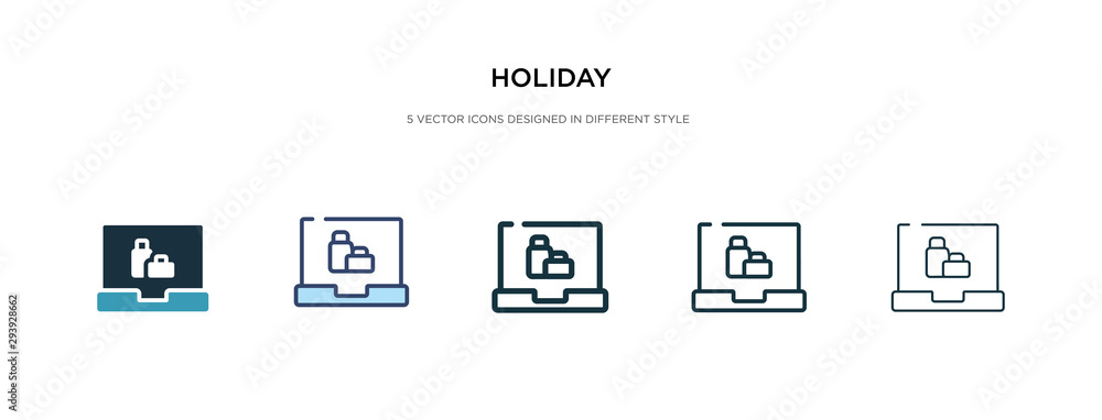 holiday icon in different style vector illustration. two colored and black holiday vector icons designed in filled, outline, line and stroke style can be used for web, mobile, ui holiday icon in different style vector illustration. two colored and black holiday vector icons designed in filled, outline, line and stroke style can be used for web, mobile, ui