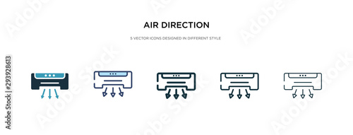 air direction icon in different style vector illustration. two colored and black air direction vector icons designed in filled, outline, line and stroke style can be used for web, mobile, ui