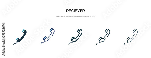 reciever icon in different style vector illustration. two colored and black reciever vector icons designed in filled, outline, line and stroke style can be used for web, mobile, ui