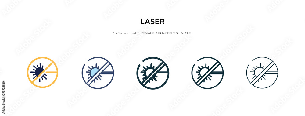 laser icon in different style vector illustration. two colored and black laser vector icons designed in filled, outline, line and stroke style can be used for web, mobile, ui