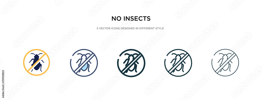 no insects icon in different style vector illustration. two colored and black no insects vector icons designed in filled, outline, line and stroke style can be used for web, mobile, ui no insects icon in different style vector illustration. two colored and black no insects vector icons designed in filled, outline, line and stroke style can be used for web, mobile, ui