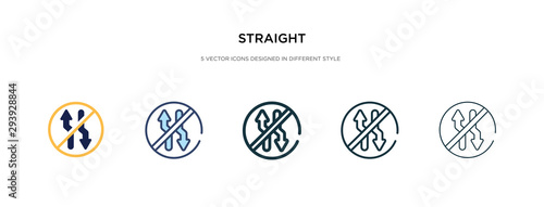 straight icon in different style vector illustration. two colored and black straight vector icons designed in filled, outline, line and stroke style can be used for web, mobile, ui