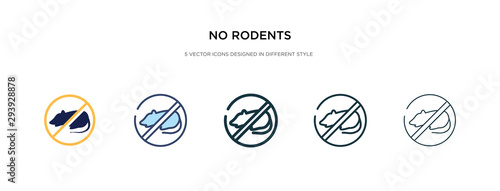 no rodents icon in different style vector illustration. two colored and black no rodents vector icons designed in filled, outline, line and stroke style can be used for web, mobile, ui