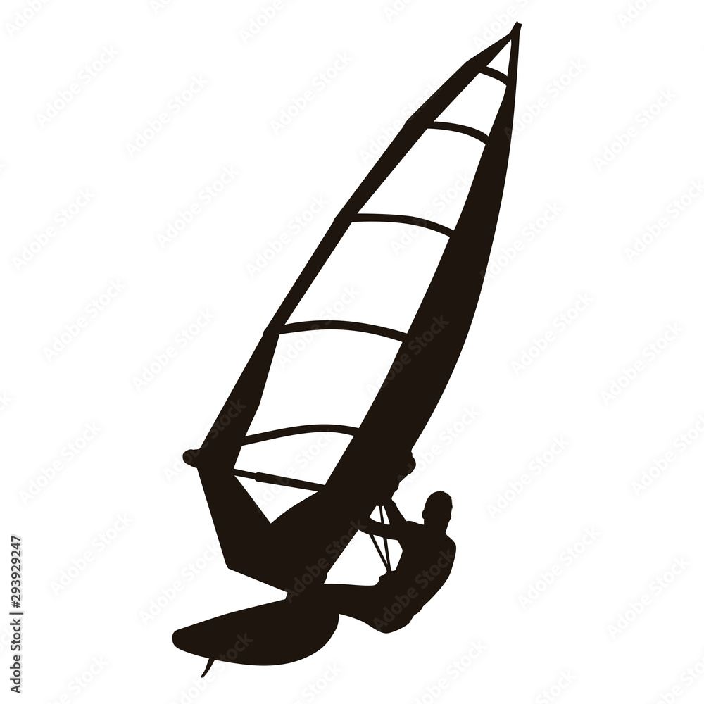 Fotografija Windsurfing Silhouettes