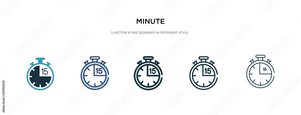 minute icon in different style vector illustration. two colored and black minute vector icons designed in filled, outline, line and stroke style can be used for web, mobile, ui minute icon in different style vector illustration. two colored and black minute vector icons designed in filled, outline, line and stroke style can be used for web, mobile, ui