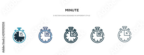 minute icon in different style vector illustration. two colored and black minute vector icons designed in filled, outline, line and stroke style can be used for web, mobile, ui