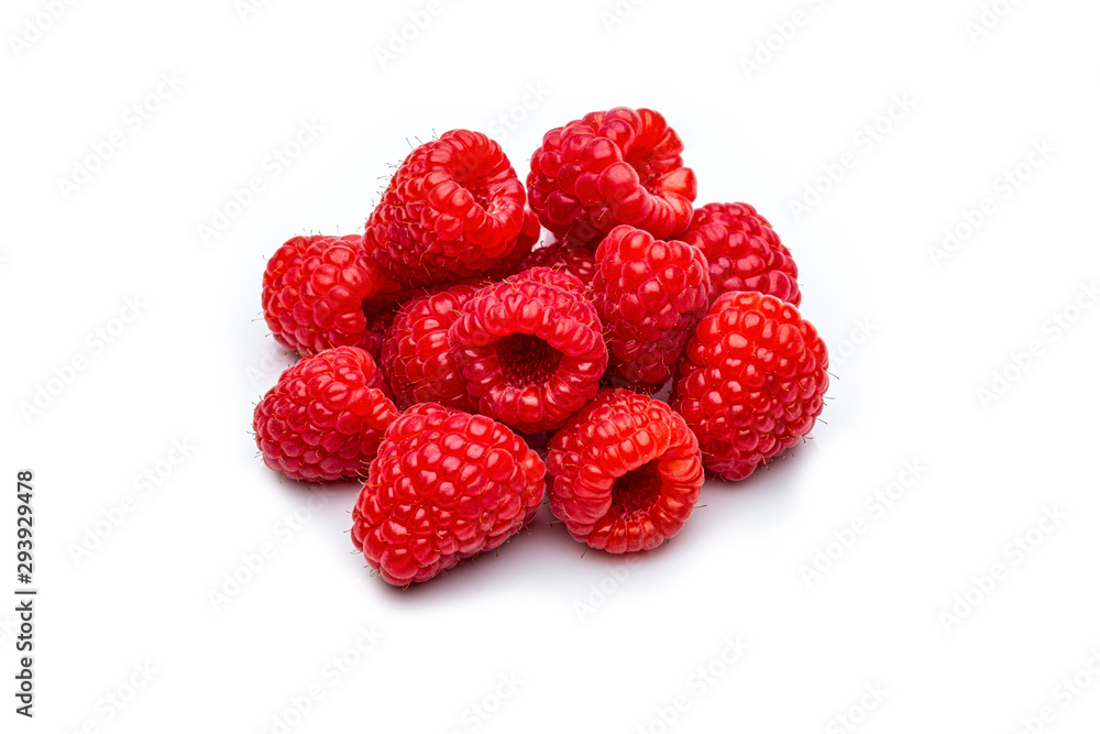 fresh raspberries isolated on white background fresh raspberries isolated on white background