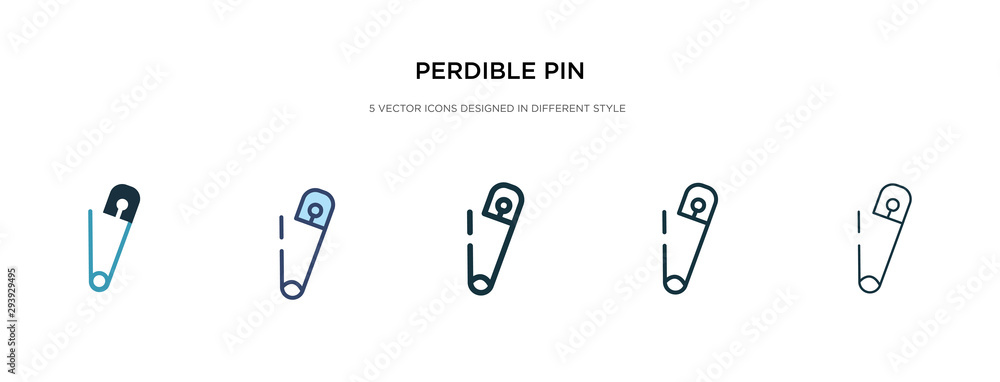 perdible pin icon in different style vector illustration. two colored and black perdible pin vector icons designed in filled, outline, line and stroke style can be used for web, mobile, ui perdible pin icon in different style vector illustration. two colored and black perdible pin vector icons designed in filled, outline, line and stroke style can be used for web, mobile, ui