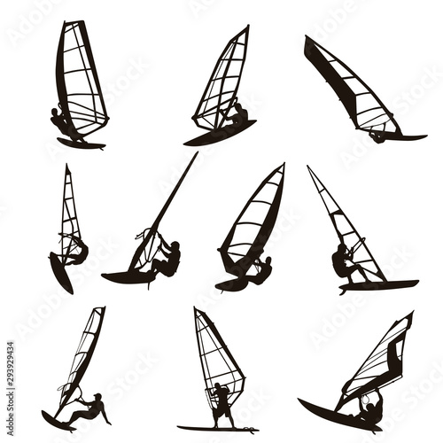 Windsurfing Silhouettes