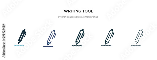 writing tool icon in different style vector illustration. two colored and black writing tool vector icons designed in filled, outline, line and stroke style can be used for web, mobile, ui