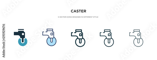 caster icon in different style vector illustration. two colored and black caster vector icons designed in filled, outline, line and stroke style can be used for web, mobile, ui