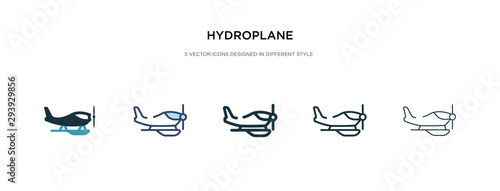 hydroplane icon in different style vector illustration. two colored and black hydroplane vector icons designed in filled, outline, line and stroke style can be used for web, mobile, ui
