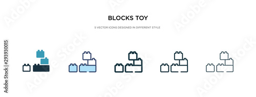 blocks toy icon in different style vector illustration. two colored and black blocks toy vector icons designed in filled, outline, line and stroke style can be used for web, mobile, ui