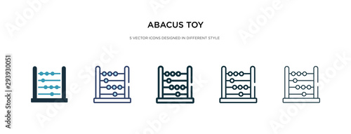 abacus toy icon in different style vector illustration. two colored and black abacus toy vector icons designed in filled, outline, line and stroke style can be used for web, mobile, ui