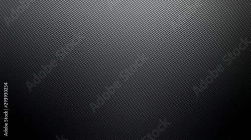 Black elegant blur textured stripes background. Fine diagonal lines on dark backdrop. Low light and deep shade pattern. Brutal material surface.