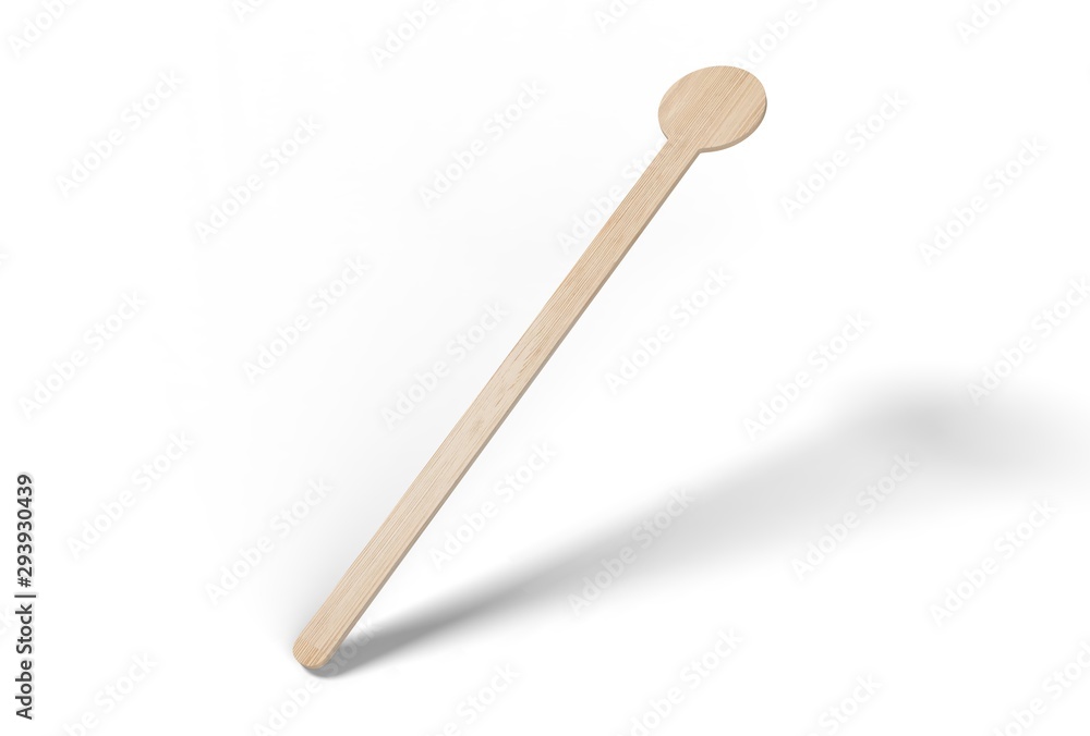 Blank coffee stirrer for branding. 3d render illustration. Blank coffee stirrer for branding. 3d render illustration.
