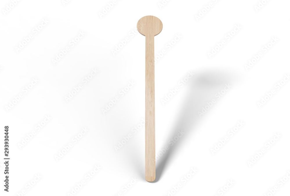 Blank coffee stirrer for branding. 3d render illustration. Blank coffee stirrer for branding. 3d render illustration.