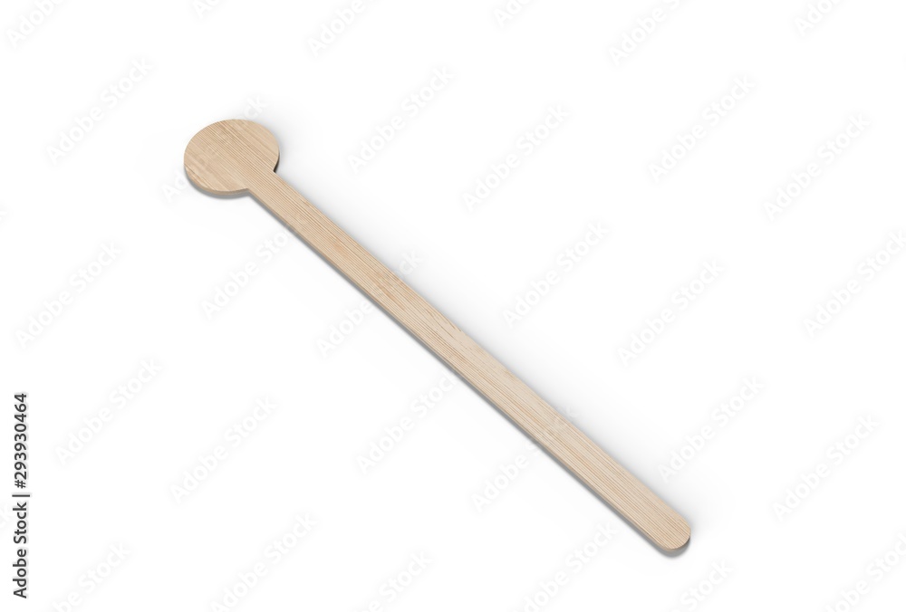 Blank coffee stirrer for branding. 3d render illustration. Blank coffee stirrer for branding. 3d render illustration.