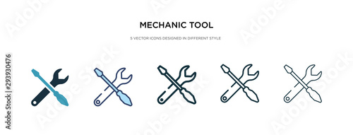 mechanic tool icon in different style vector illustration. two colored and black mechanic tool vector icons designed in filled, outline, line and stroke style can be used for web, mobile, ui