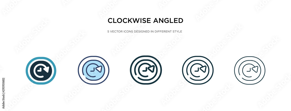 clockwise angled arrows icon in different style vector illustration. two colored and black clockwise angled arrows vector icons designed in filled, outline, line and stroke style can be used for clockwise angled arrows icon in different style vector illustration. two colored and black clockwise angled arrows vector icons designed in filled, outline, line and stroke style can be used for