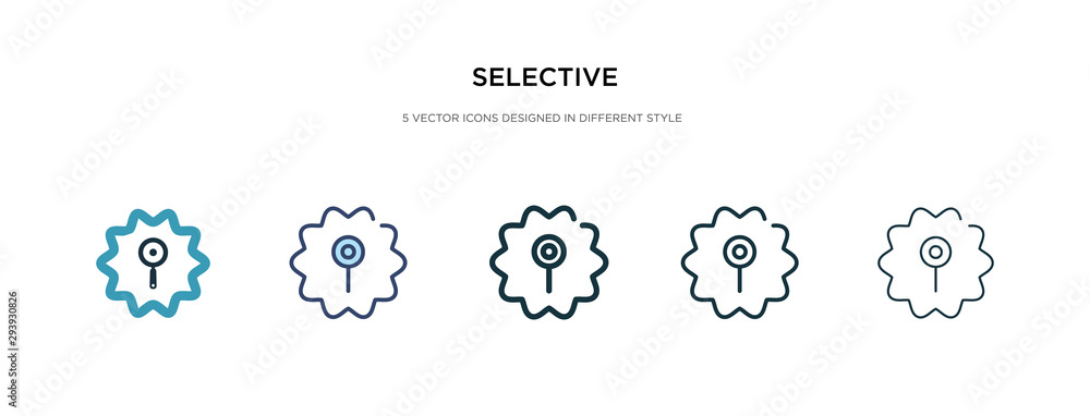 selective icon in different style vector illustration. two colored and black selective vector icons designed in filled, outline, line and stroke style can be used for web, mobile, ui selective icon in different style vector illustration. two colored and black selective vector icons designed in filled, outline, line and stroke style can be used for web, mobile, ui